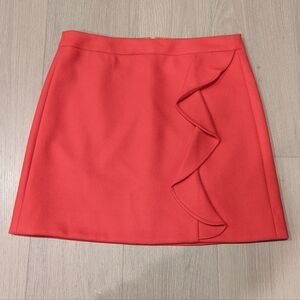 Elegant Red Ruffle Skirt